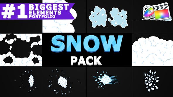 2D Cartoon Snow | FCPX - Videohive Download 25346849