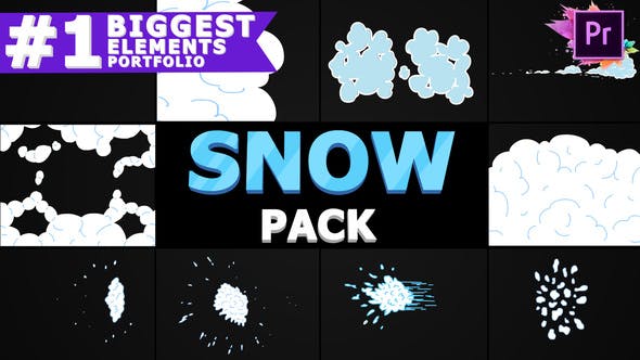2D Cartoon Snow | Premiere Pro MOGRT - Download Videohive 25347015