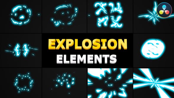 2D Explosion Elements | DaVinci Resolve - 34107603 Download Videohive