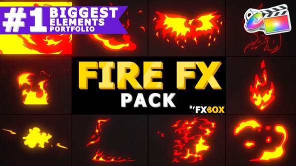 2D FX Fire Elements | FCPX - 24233606 Download Videohive
