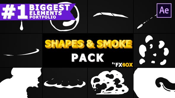 2D Shapes And Smoke | After Effects - Download 24051089 Videohive
