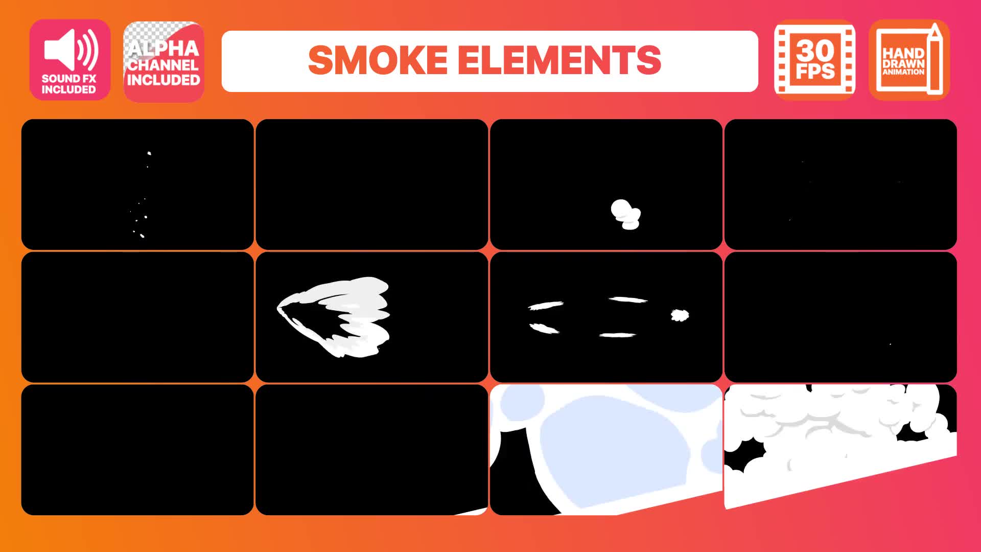 2D Smoke Elements And Titles for After Effects Videohive 37457228 After Effects Image 1