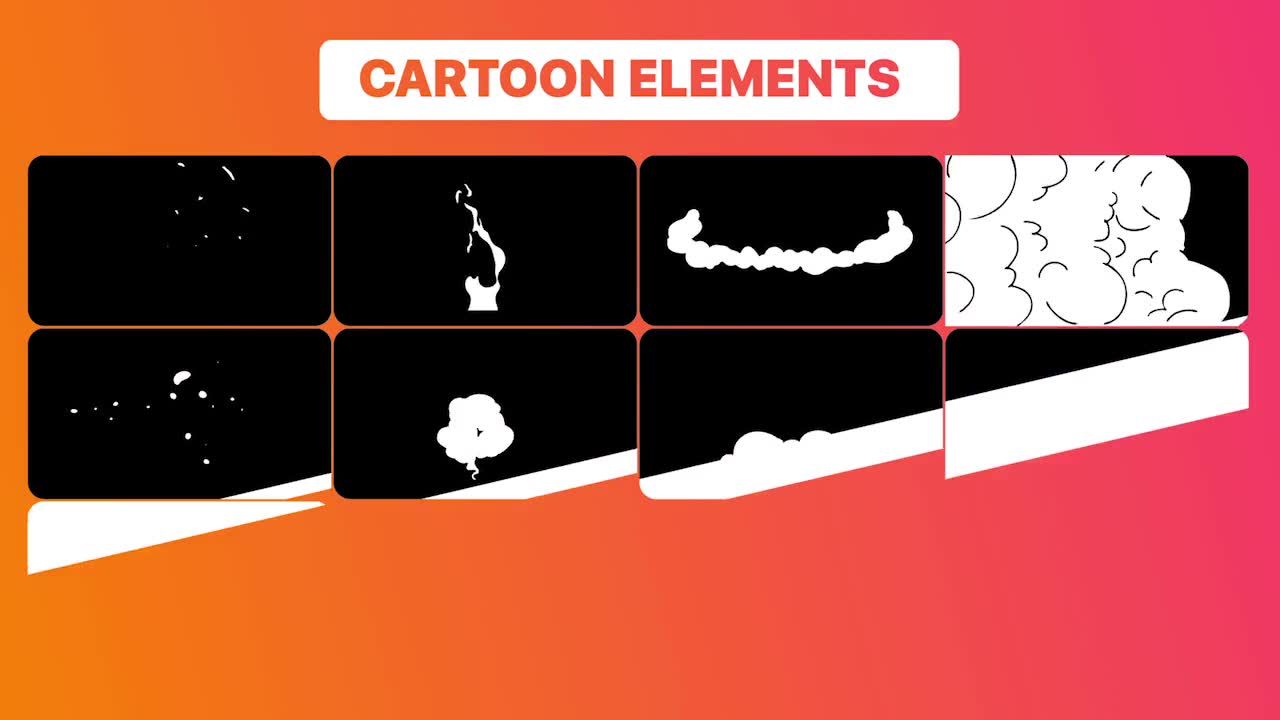 2DFX Cartoon Smoke Elements Pack | Final Cut Pro Videohive 23975500 Apple Motion Image 2