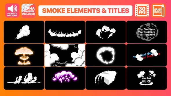 2DFX Smoke Elements And Titles | FCPX - 26440800 Videohive Download