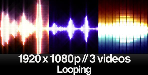 3 Audio Equalizer VU Meters Bright Glow LOOPED - 154410 Download Videohive