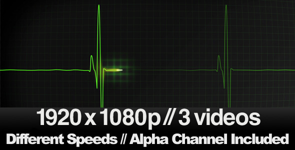 3 EKG Heartbeat Display Monitor Videos - Download Videohive 336291