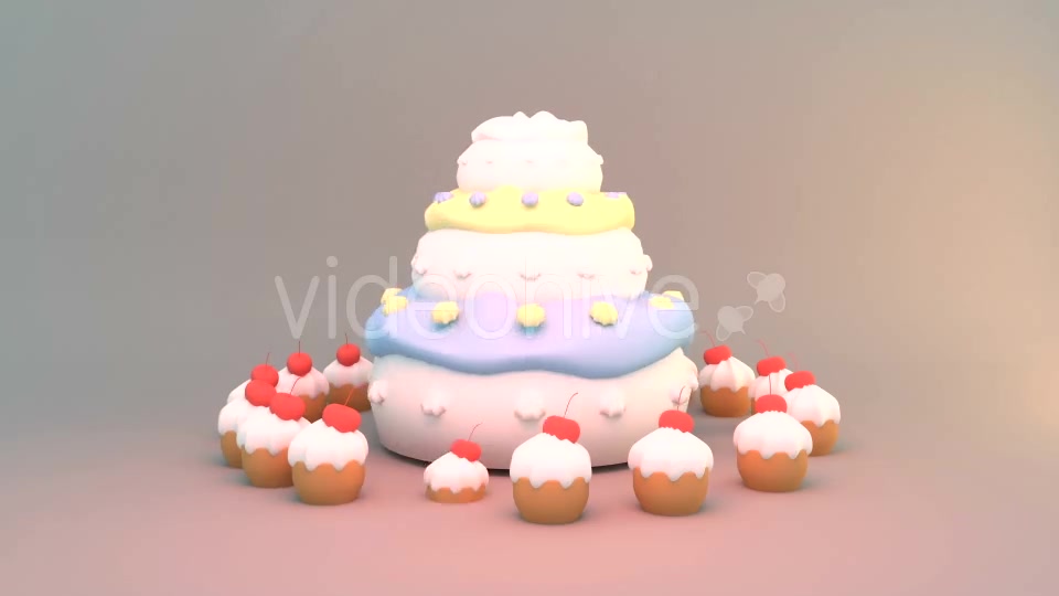 3 Tier Birthday Cake - Download Videohive 14955363