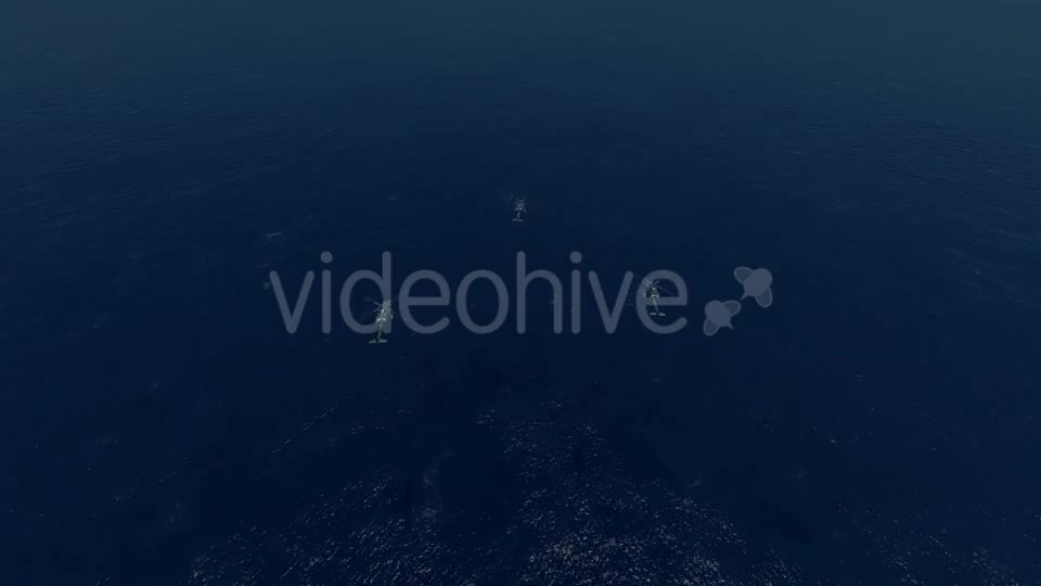 3 War Helicopter Flying Over The Ocean - Download Videohive 19205706