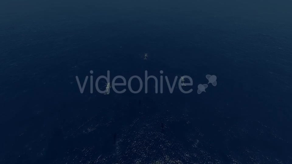 3 War Helicopter Flying Over The Ocean - Download Videohive 19205706