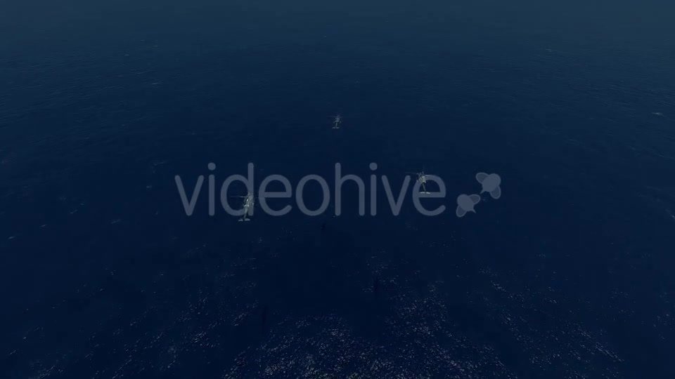 3 War Helicopter Flying Over The Ocean - Download Videohive 19205706
