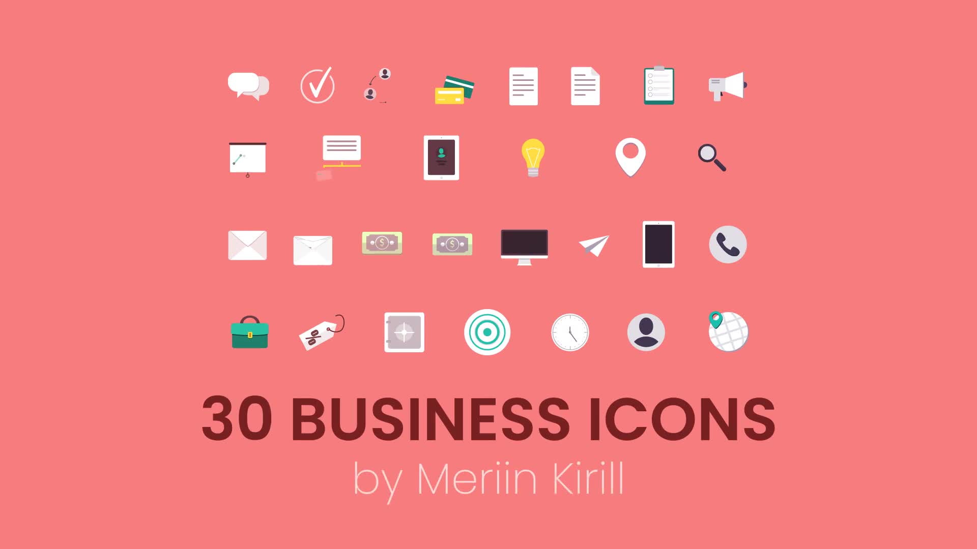 30 Animated Business icons Videohive 28114898 After Effects Image 1