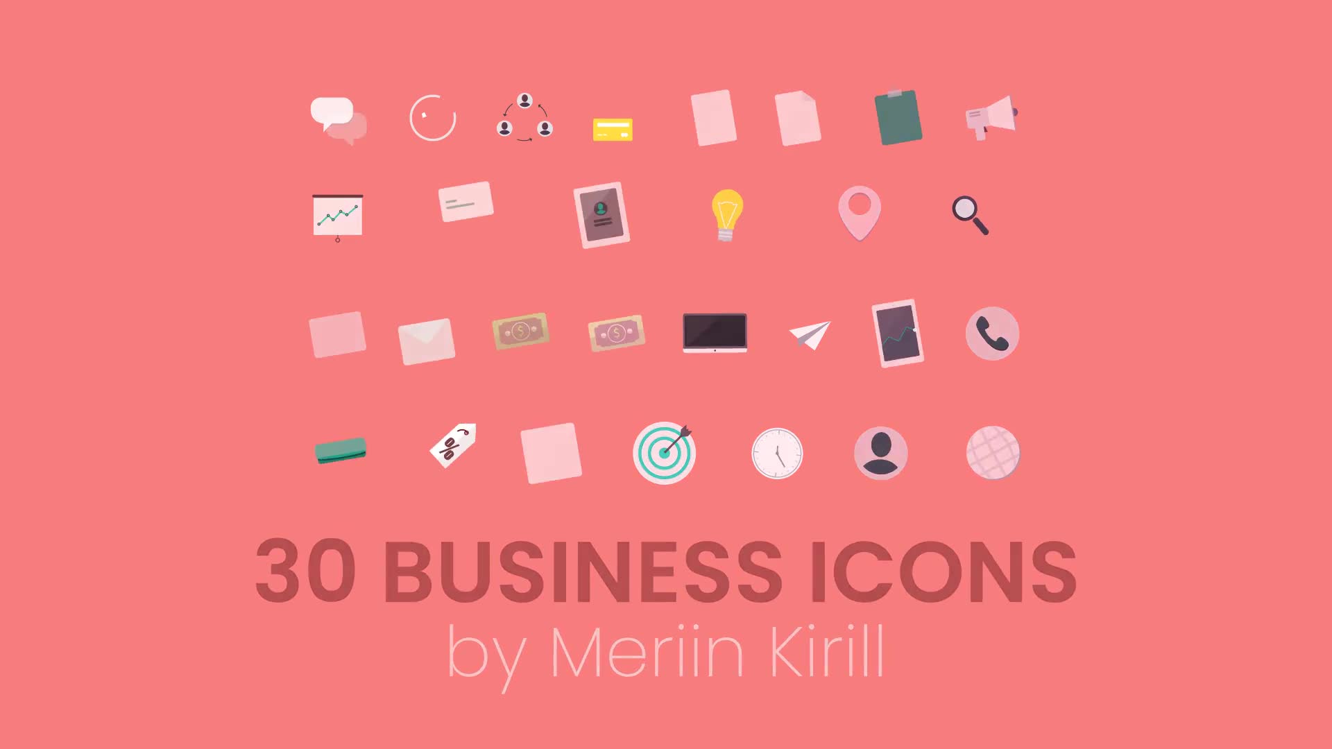 30 Animated Business icons Videohive 28114898 After Effects Image 2