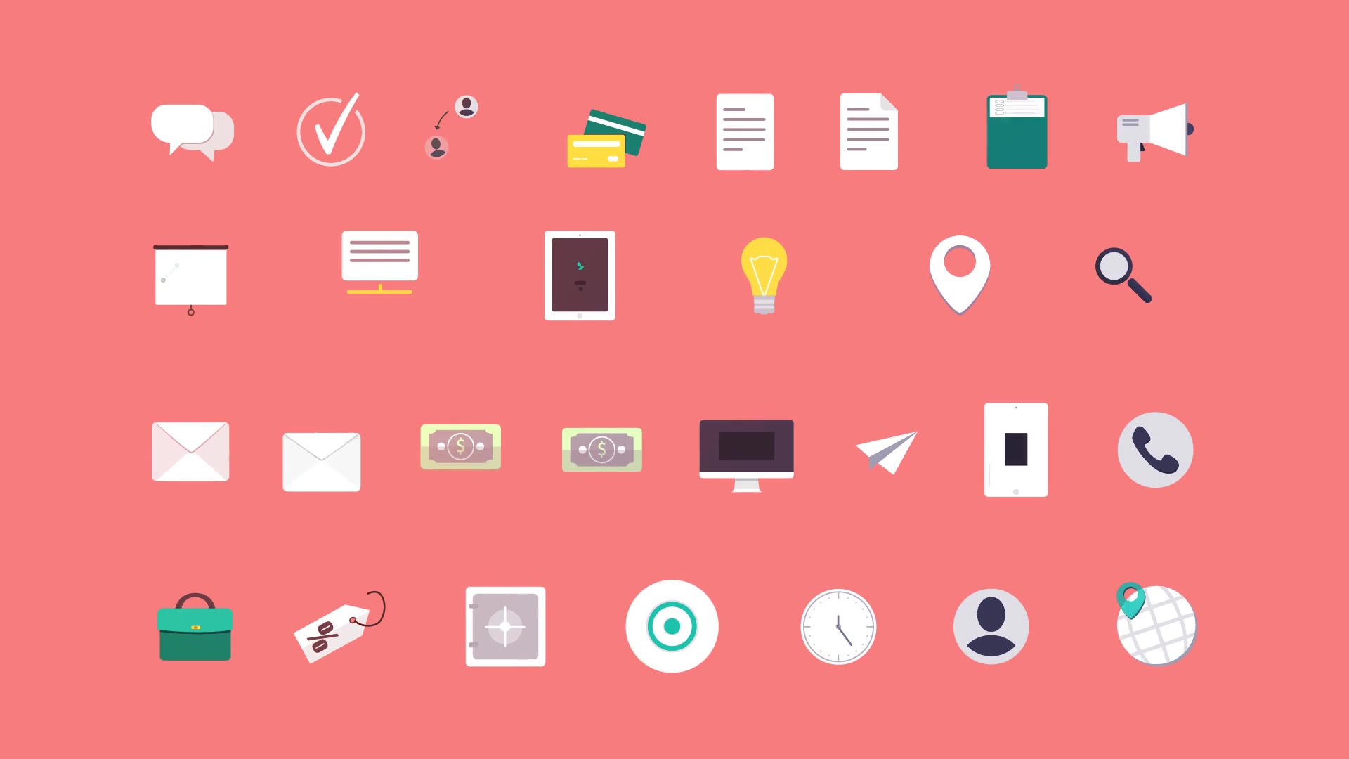 30 Animated Business icons Videohive 28114898 After Effects Image 9