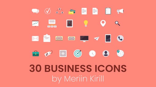 30 Animated Business icons - 28114898 Videohive Download