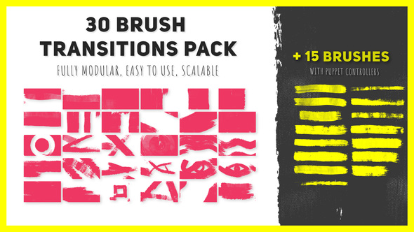 30 Brush Transitions Pack - Download Videohive 21940411