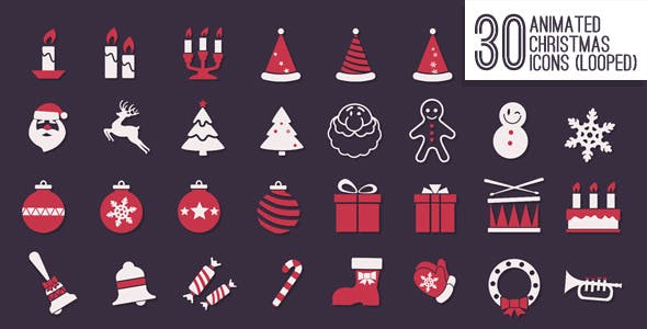 30 Christmas Icons - 6228079 Download Videohive