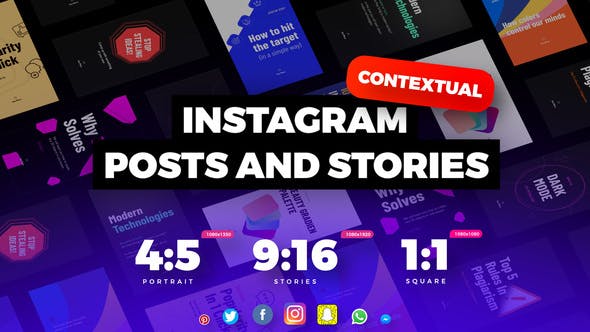 30 Contextual Marketing Instagram Stories and Posts - Download 33814974 Videohive