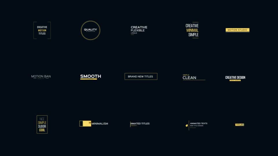 30 Cool and Clean Motion Titles - Download Videohive 18733282