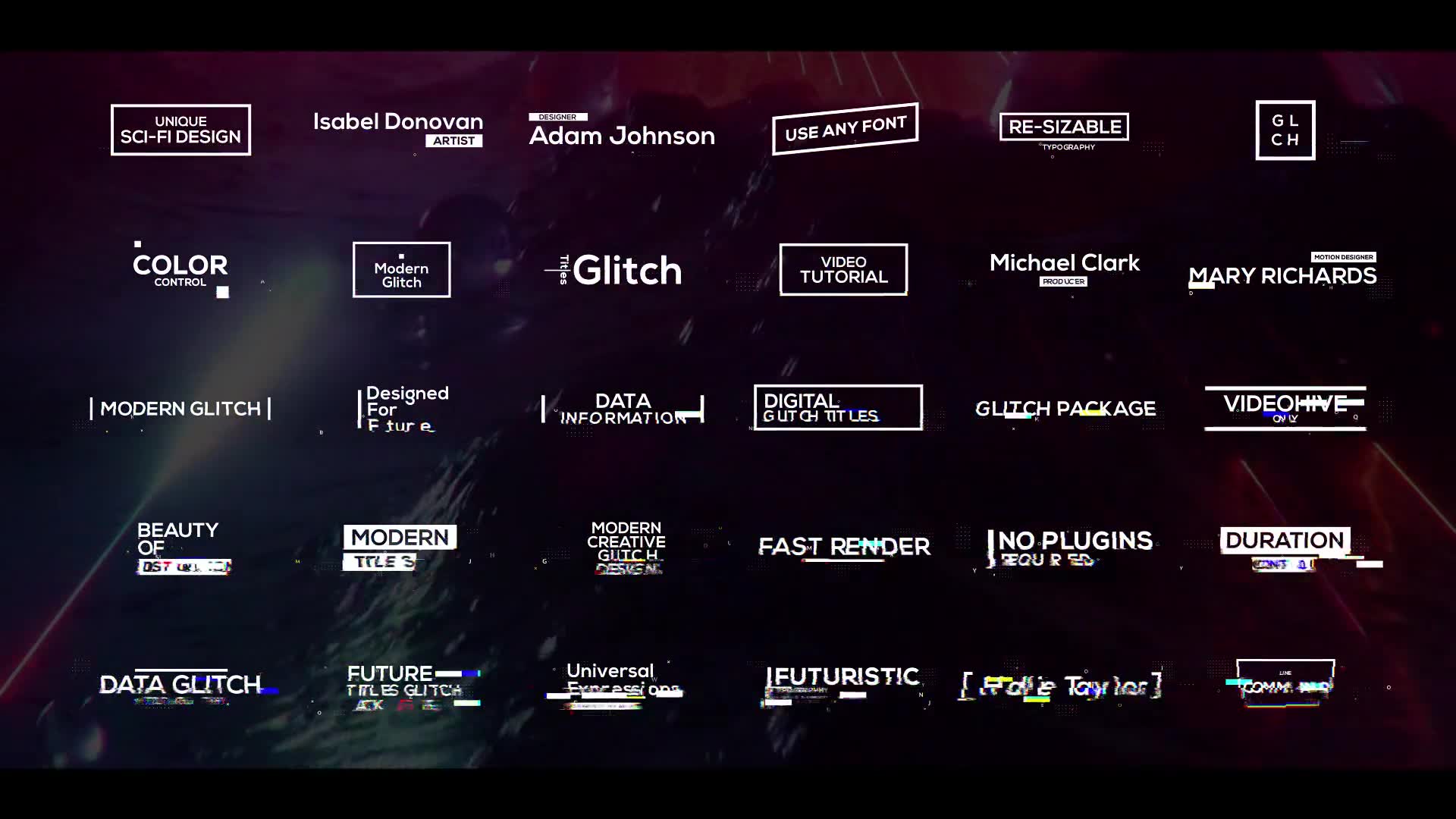 30 Glitch Titles + Sound FX for Premiere Pro Videohive 24916988 Premiere Pro Image 2