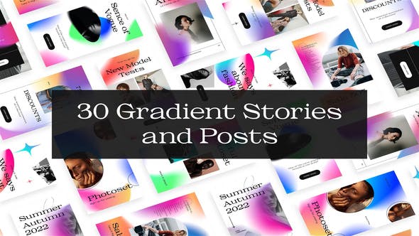 30 Gradient Instagram Reels and Stories - Videohive 36503535 Download