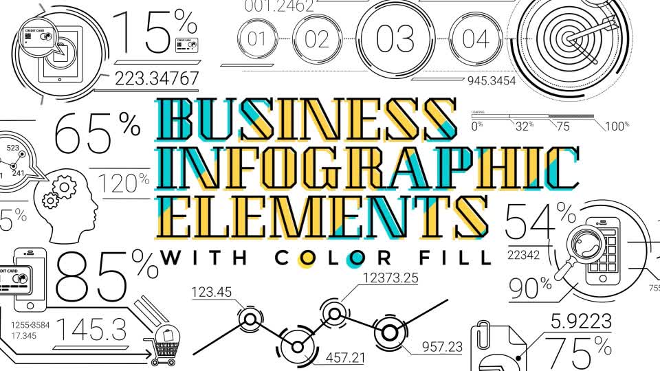 30 Line Infographic Elements - Download Videohive 18899154