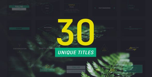 30 Minimal Titles - Download Videohive 18316466