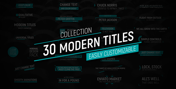 30 Modern Titles - Download Videohive 20503705