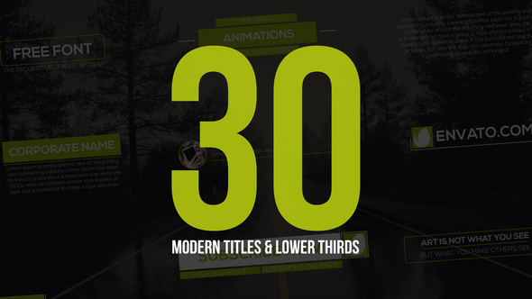 30 Modern Titles & Lower Thirds - Download Videohive 19809590