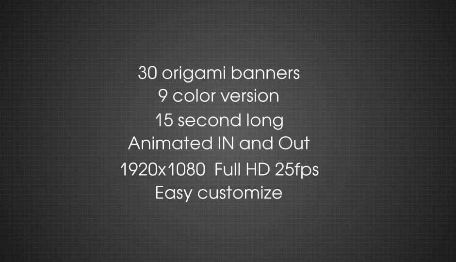 30 Origami Banners Videohive 10741264 After Effects Image 1