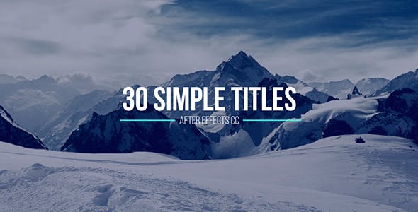 30 Simple Titles - Download Videohive 15721763