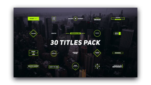 30 Titles Pack - Videohive 21955729 Download