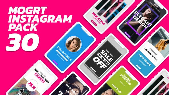 30 Trendy Instagram Stories I Mogrt - Download Videohive 22522391