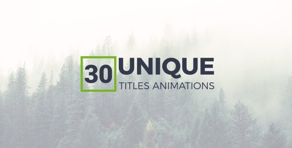 30 Unique Titles Animations - 20483651 Videohive Download
