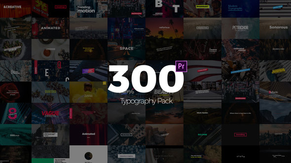 300 Typography Pack Mogrt - Download Videohive 21730981