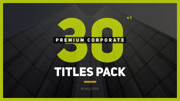 30+1 Premium Corporate Titles Pack - Download Videohive 18526683