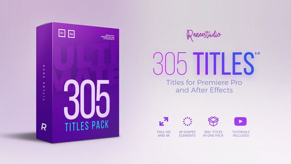 305 Titles Ultimate Pack for Premiere Pro & After Effects - 21825597 Videohive Download