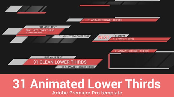 31 Animated Lower Thirds for Premiere Pro - 33471717 Videohive Download