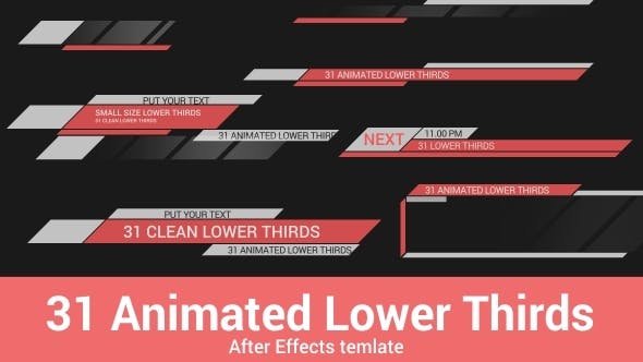 31 Animated Lower Thirds - Videohive Download 10272310