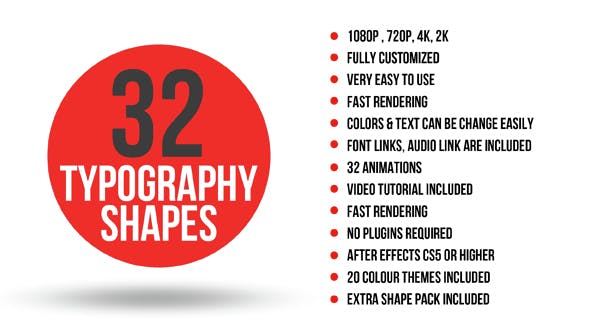 32 Typography Shapes - Download Videohive 13083061