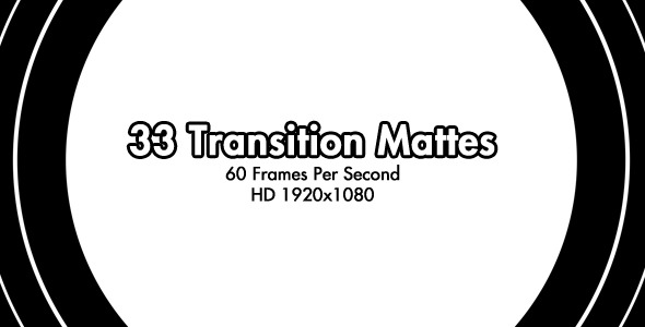 33 HD Transition Mattes 60fps - Download Videohive 4661161
