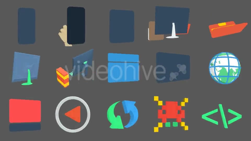 336 Animated 3D Icons Pack - Download Videohive 10914587