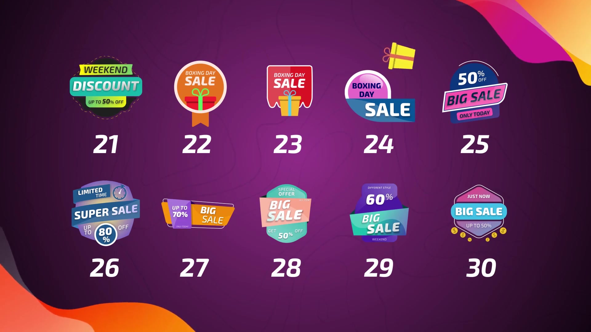 35 Sale Labels Videohive 26293573 After Effects Image 7