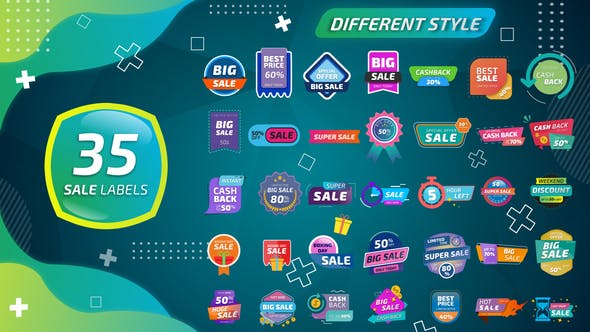 35 Sale Labels - Videohive Download 26293573