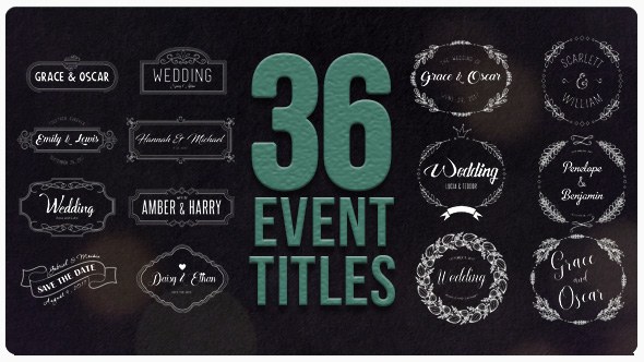 36 Event Titles - Download Videohive 19513190