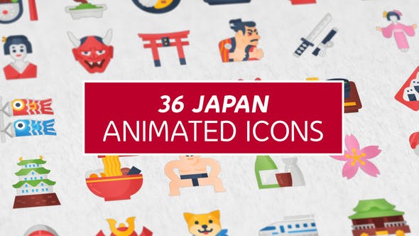 36 Japan Icons - Videohive Download 26321230