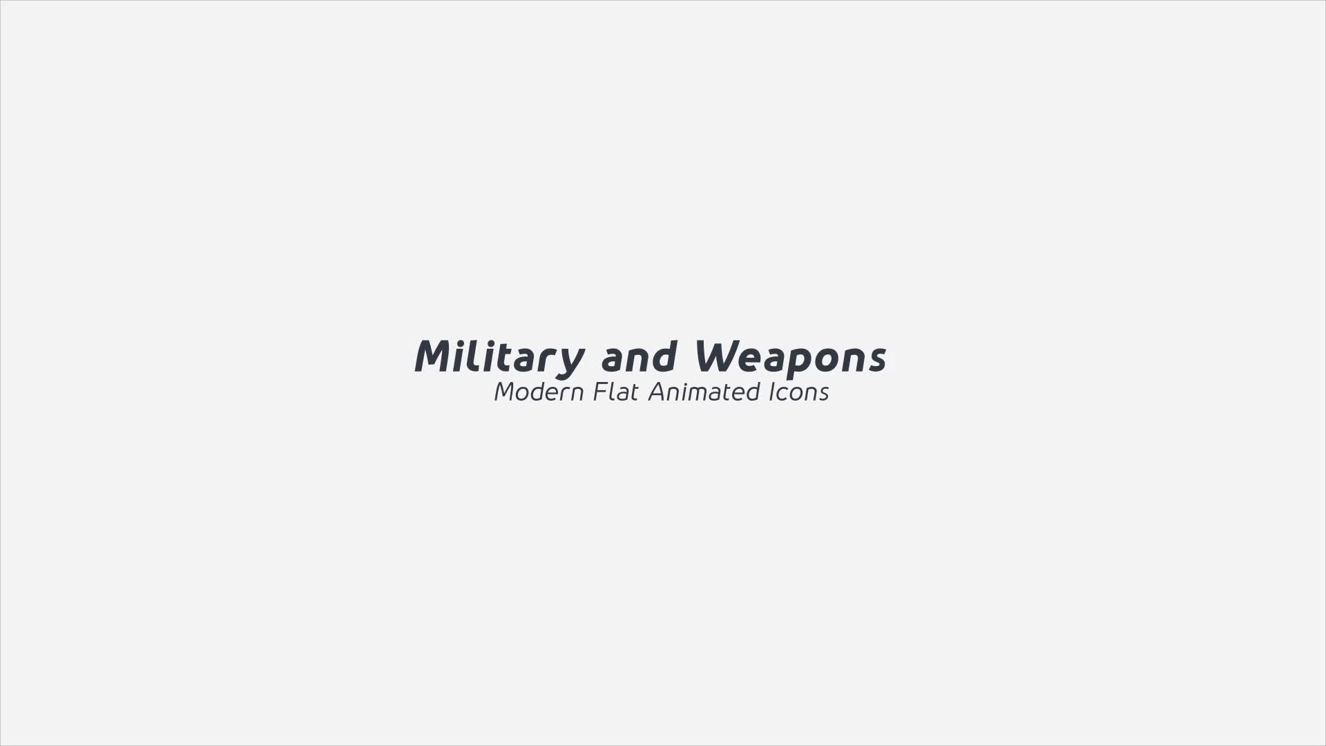 37 Military & Weapons Icons Videohive 27022105 After Effects Image 1