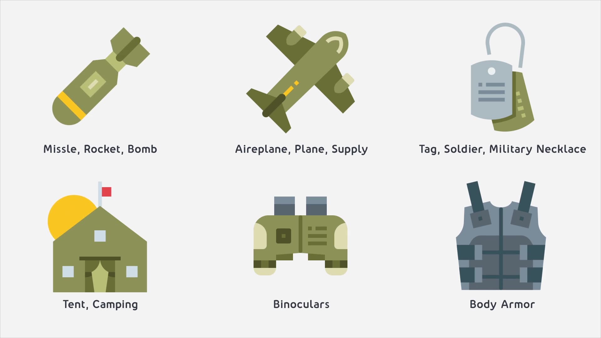 37 Military & Weapons Icons Videohive 27022105 After Effects Image 2
