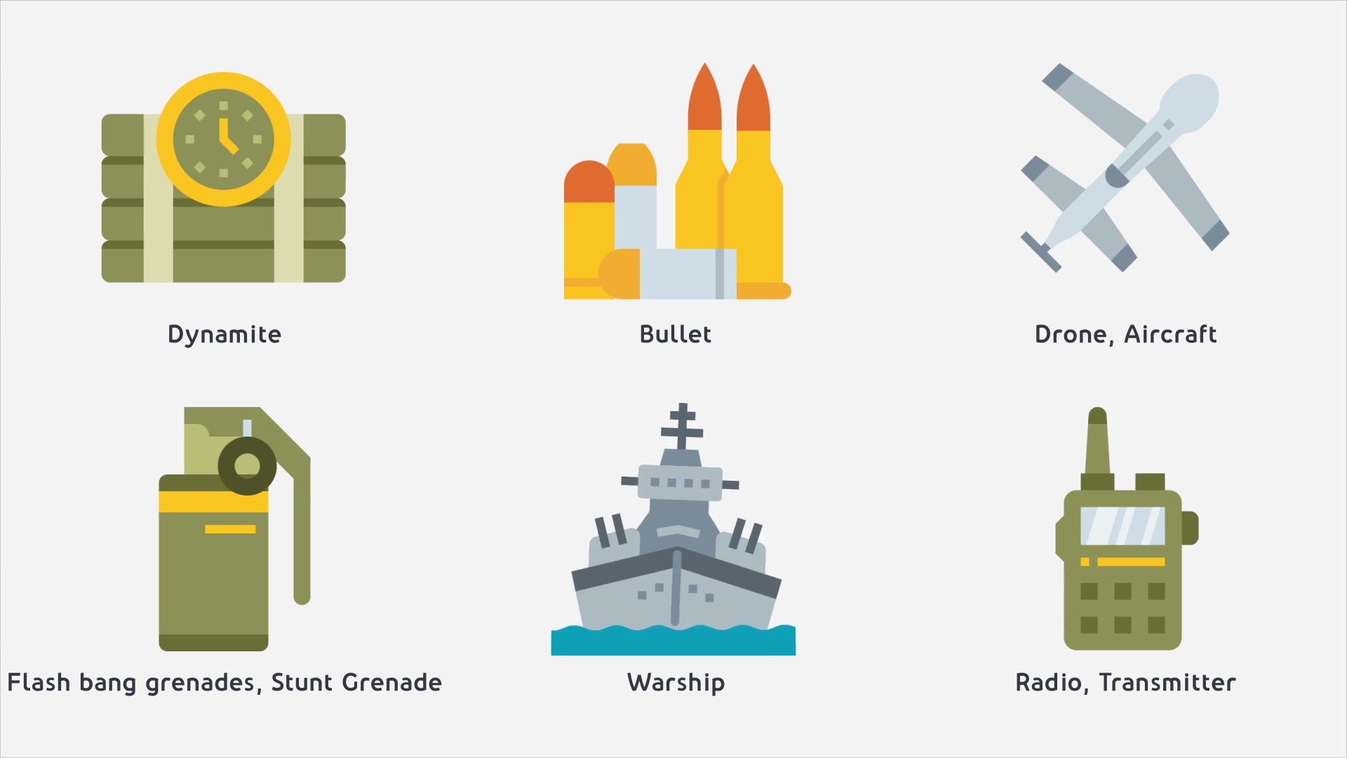 37 Military & Weapons Icons Videohive 27022105 After Effects Image 3