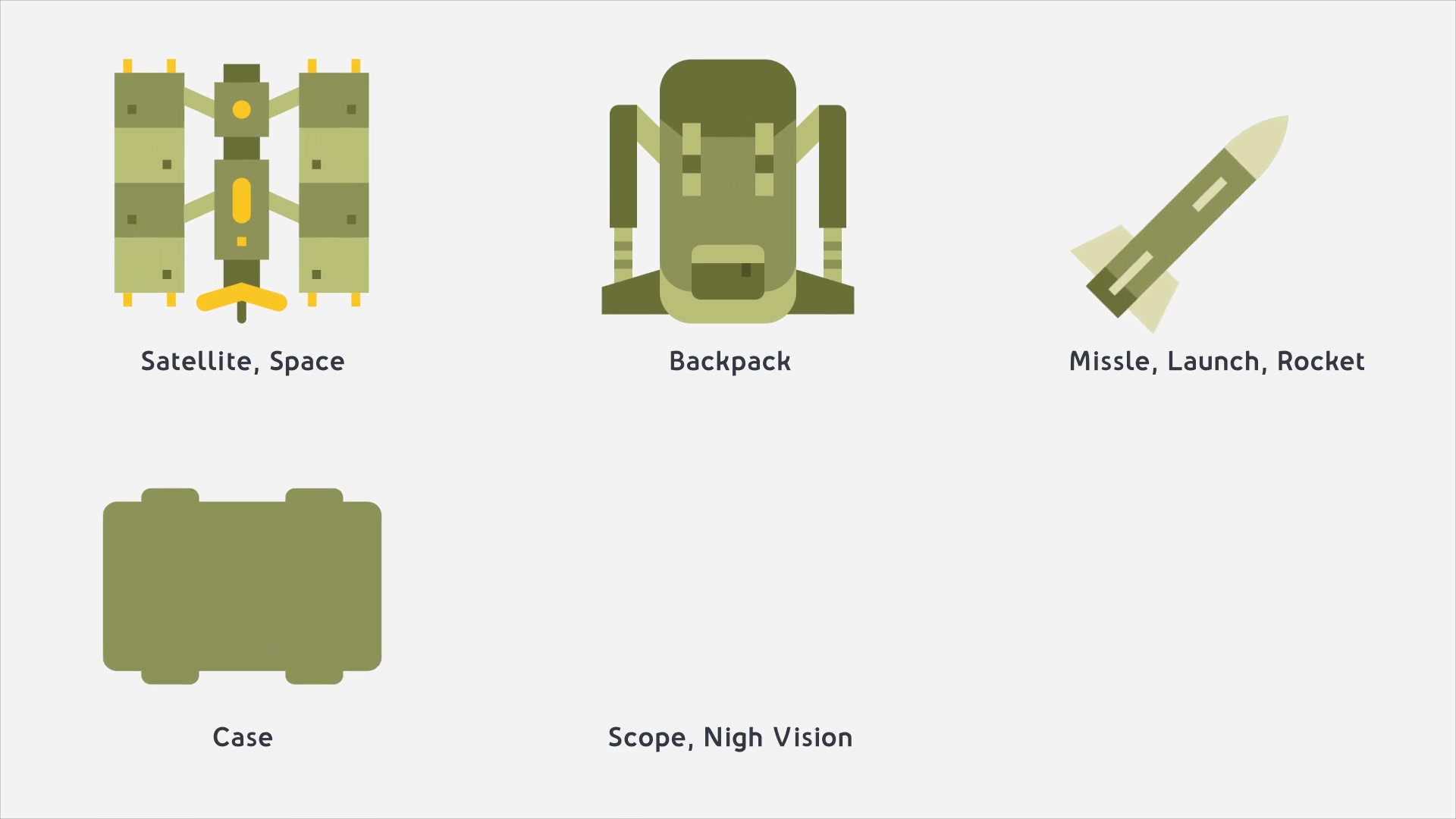 37 Military & Weapons Icons Videohive 27022105 After Effects Image 4