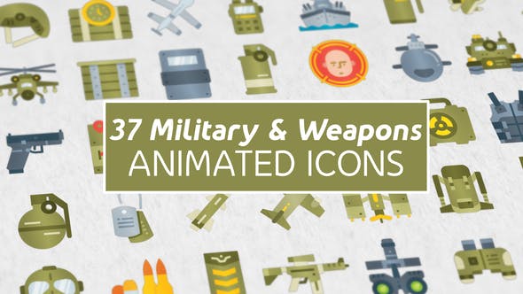 37 Military & Weapons Icons - Download 27022105 Videohive